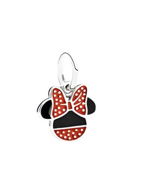 Kids Minnie Mouse Style Red and Black Charm Pendant